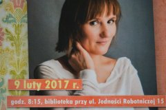 9 lutego 2017 r. Spotkanie autorskie z Magdaleną Zarębską.