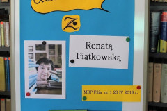 20 kwietnia 2018 r. Spotkanie autorskie z Renatą Piątkowską.